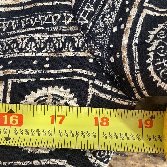 Rickie Freeman for Teri Jon 100% linen vintage printed short sleeve blazer sz 8 - Picture 6 of 7